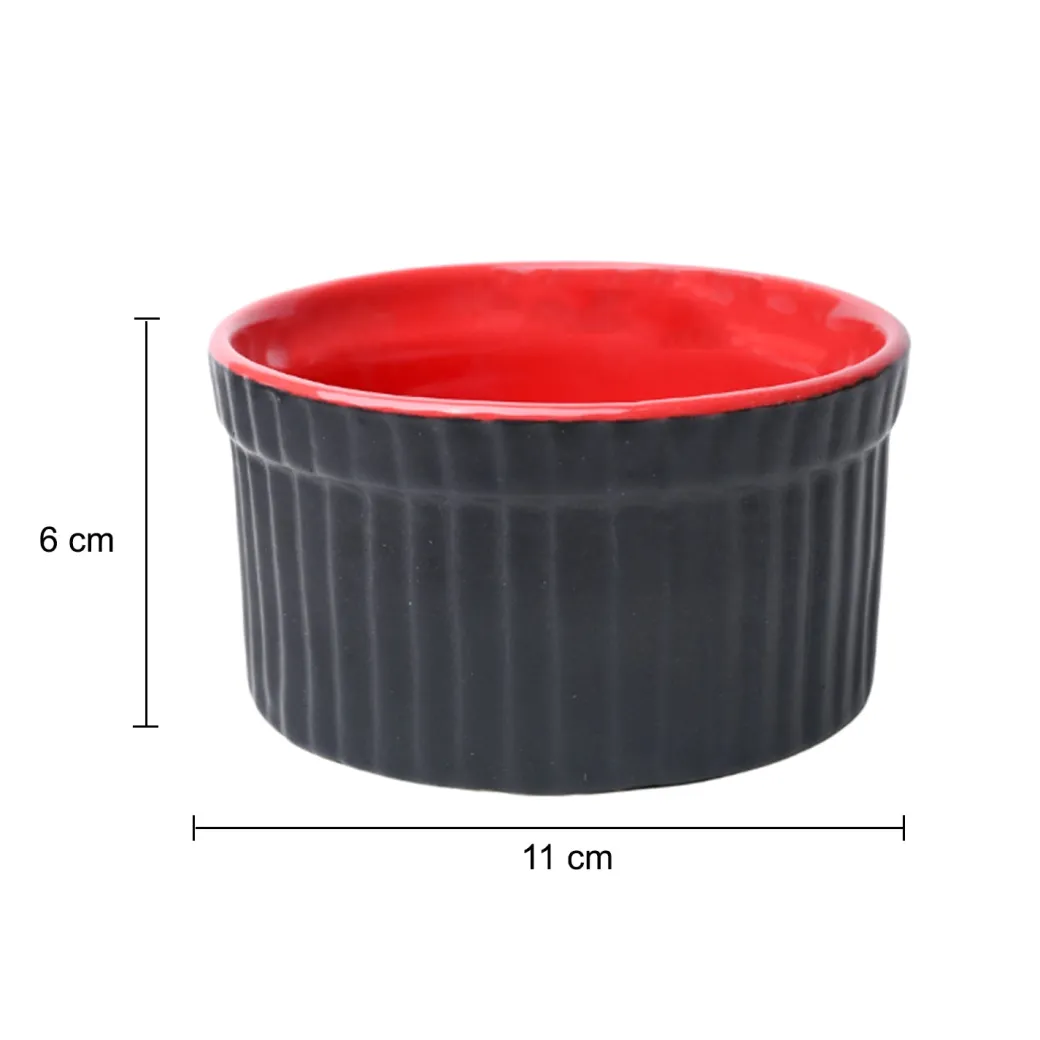 Muffin Cup Set – Black & Red (180 ml x 2)