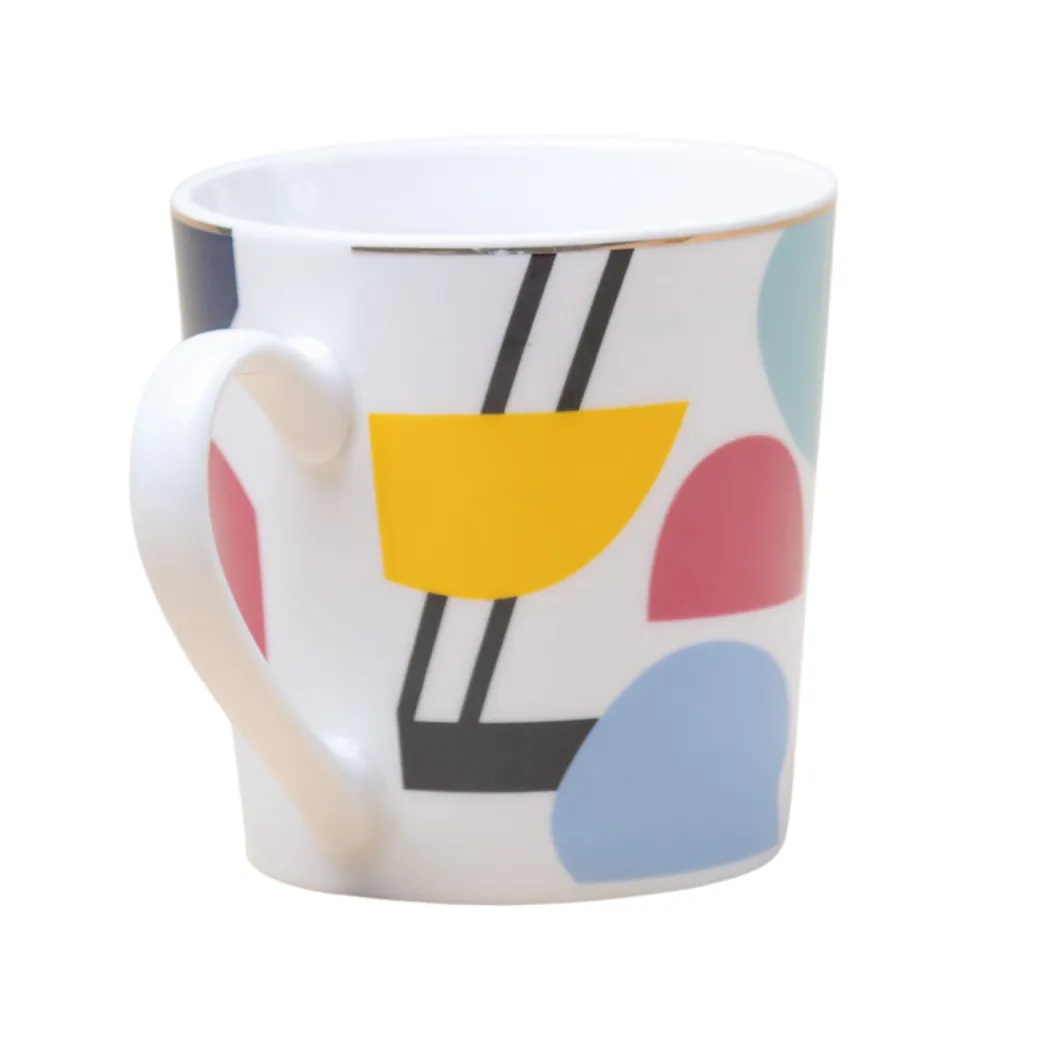 Multicolor Ceramic Coffee Mug 450 Ml - Abstract Pattern, Cups & Mugs