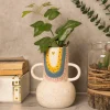 Multicolor Ceramic Vase - Antique Design, Flower Holder