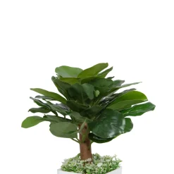 Obcordate Shape Leafs Home Decor Artificial Flower Pot