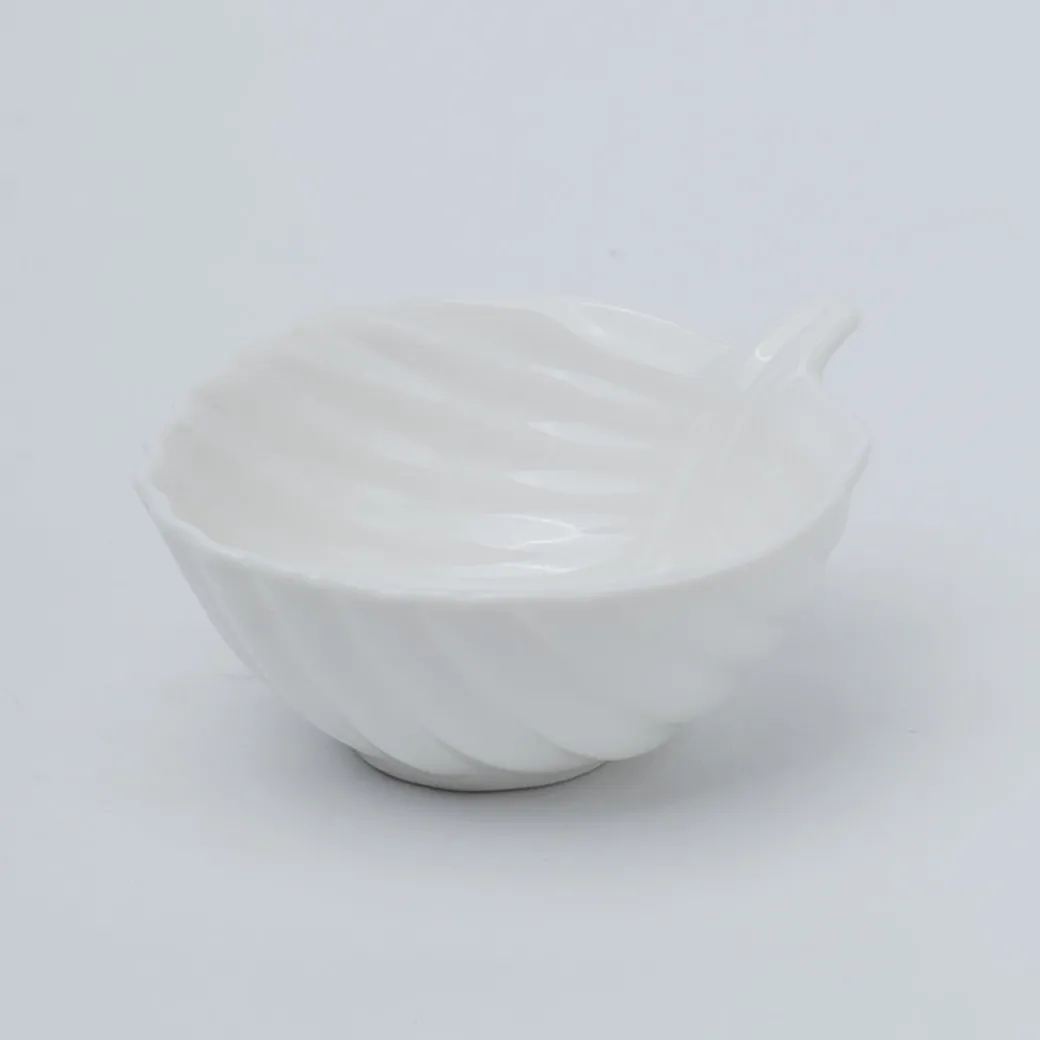 Off White Ceramic Dish - Pack Of 3, Plain