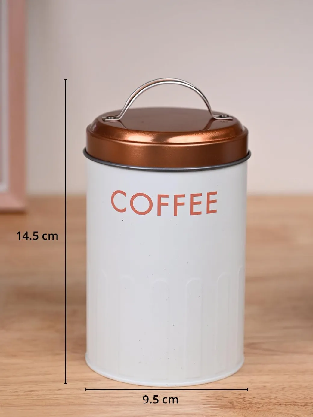 Off-White Iron Jar Set of 3 - Cylindrical Shape