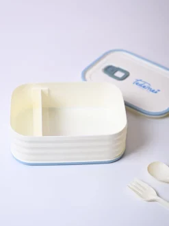 Off-White Rectangle Lunch Box - 580 ML