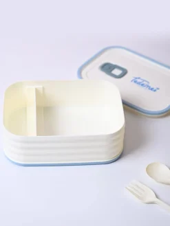 Off-White Rectangle Lunch Box - 580 ML