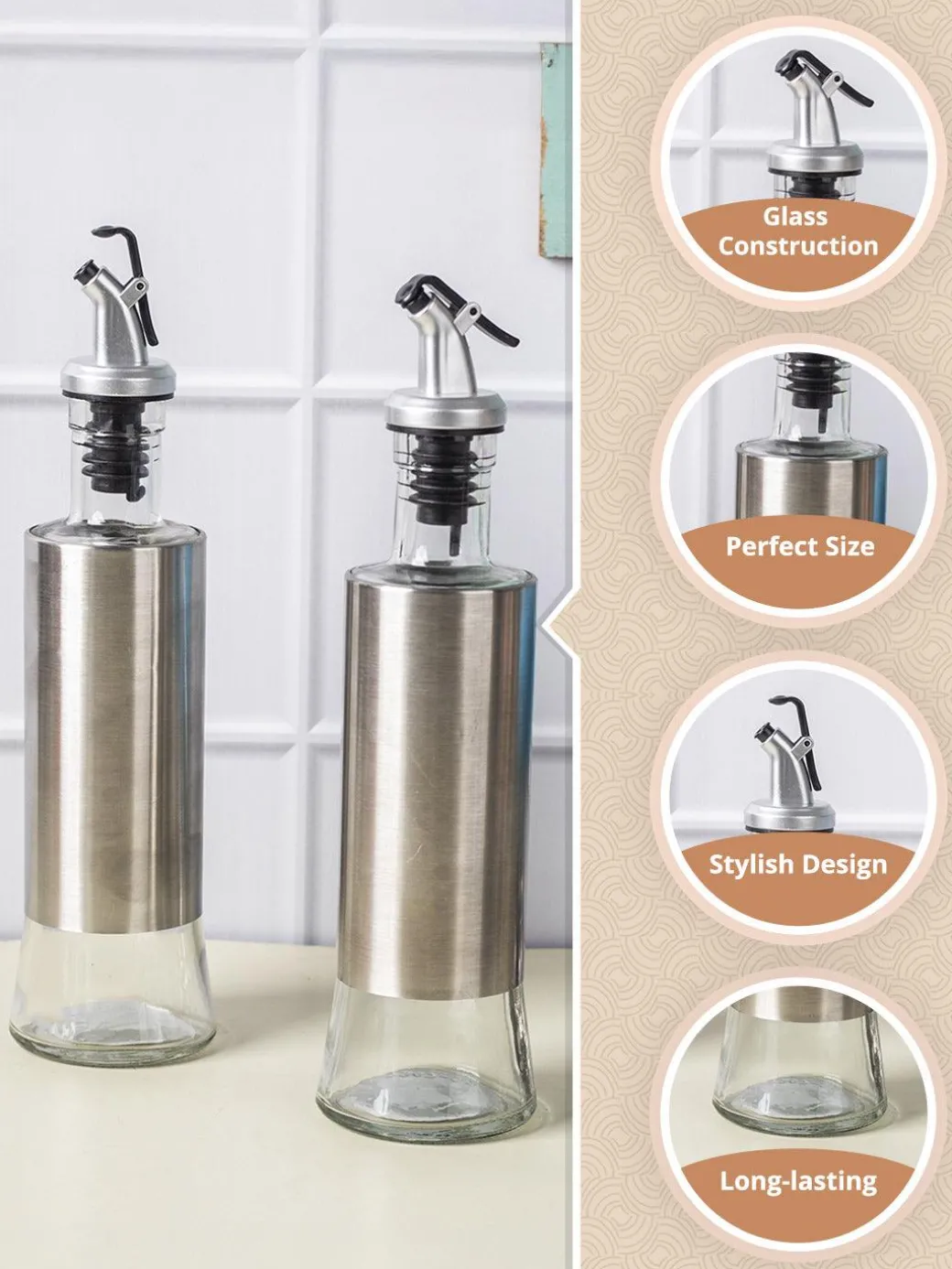 Oil Dispenser Set Of 2 (Each 350 Ml)