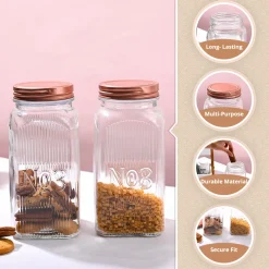 Pack Of 2 Glass Jar Set, 1500mL Each