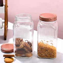 Pack Of 2 Glass Jar Set, 1500mL Each