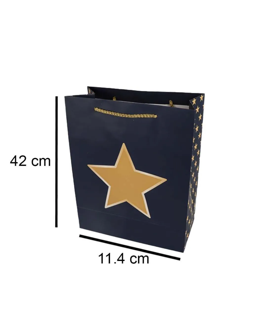 Paper, Gift Bag Pack Of 3, Printed Star, Glitter : Finish, Multicolor