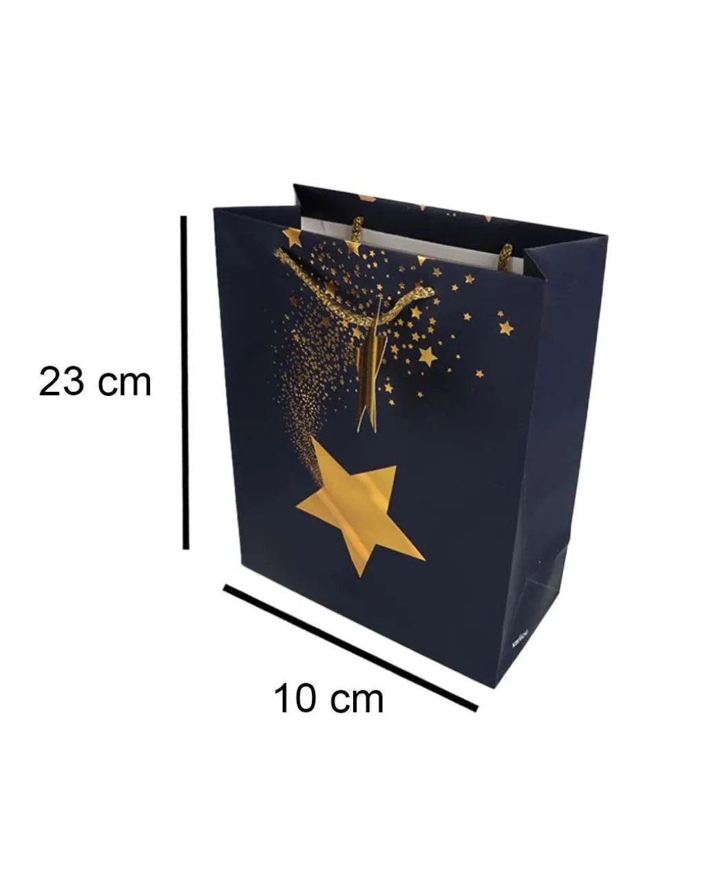 Paper, Gift Bag Pack Of 3, Printed Star, Glitter : Finish, Multicolor