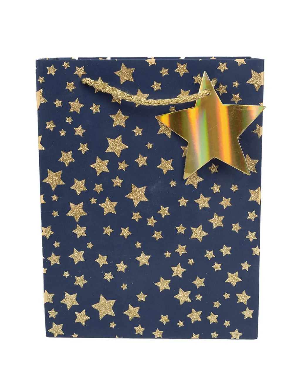 Paper, Gift Bag Pack Of 3, Printed Star, Glitter : Finish, Multicolor