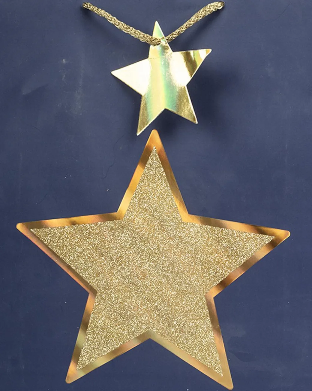 Paper, Gift Bag Pack Of 3, Printed Star, Glitter : Finish, Multicolor