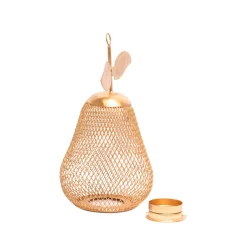 Pear T- Lite Holder - Golden & Metal