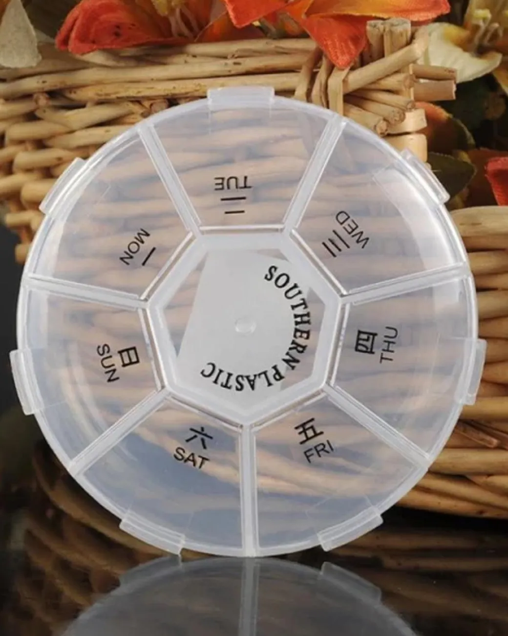 Pill Box, Transparent, Plastic