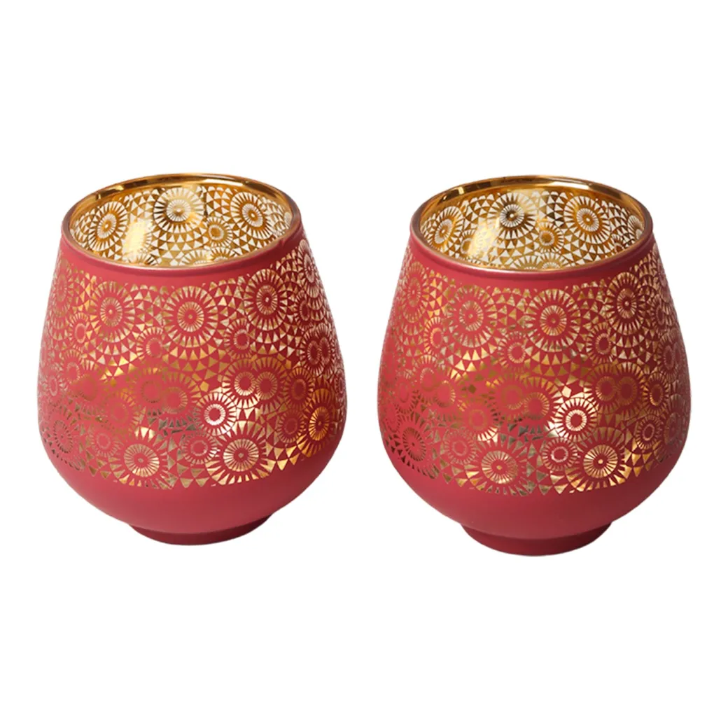 Pink + Golden T-Lite Holders
