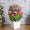 Pink Artificial Flower Pot For Home Decor