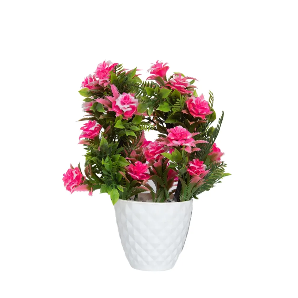 Pink Artificial Flower Vase Home Decor