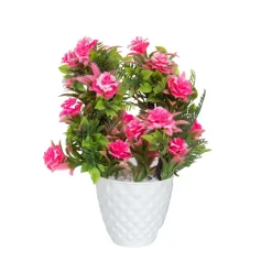 Pink Artificial Flower Vase Home Decor