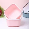 Pink Square Baskets (Set of 2)