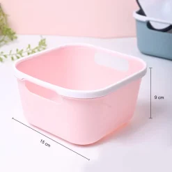 Pink Square Baskets (Set of 2)