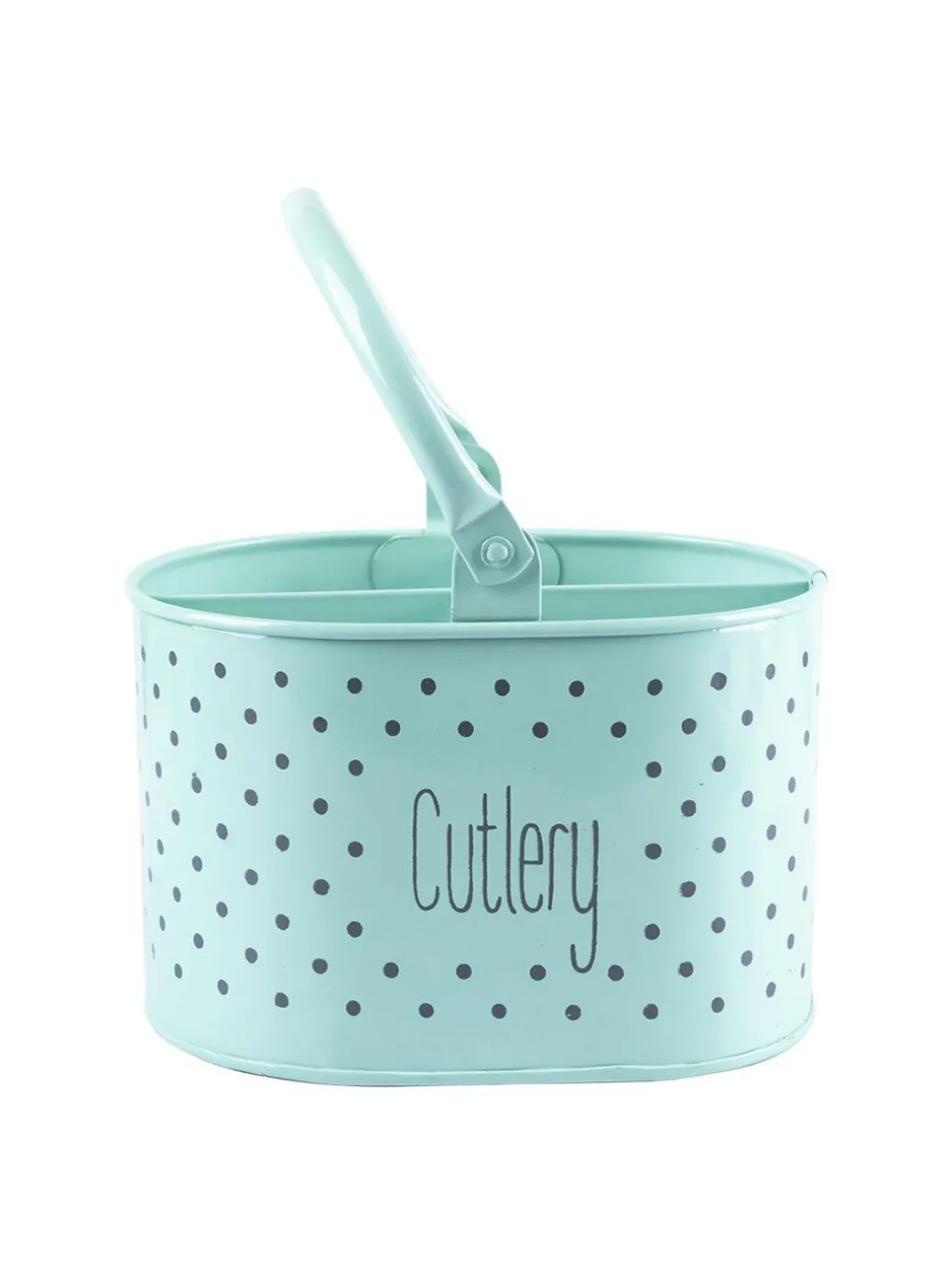 Polka Dot Cutlery Holder - Green