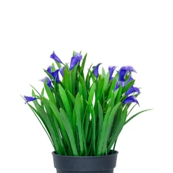 Purple Artificial Flower With Pot