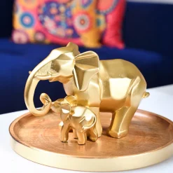 Radiant Elephant Decor Object Showpiece- Golden Gleam