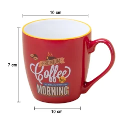 Red Ceramic Coffee Mug - 400mL