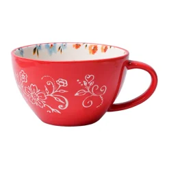 Red Floral 480ml Cup