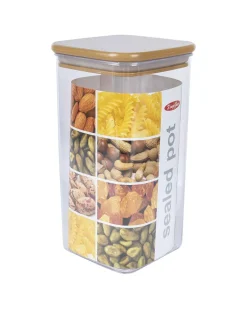 Sealed Container, Brown, Plastic Lid, 1.3 Litre