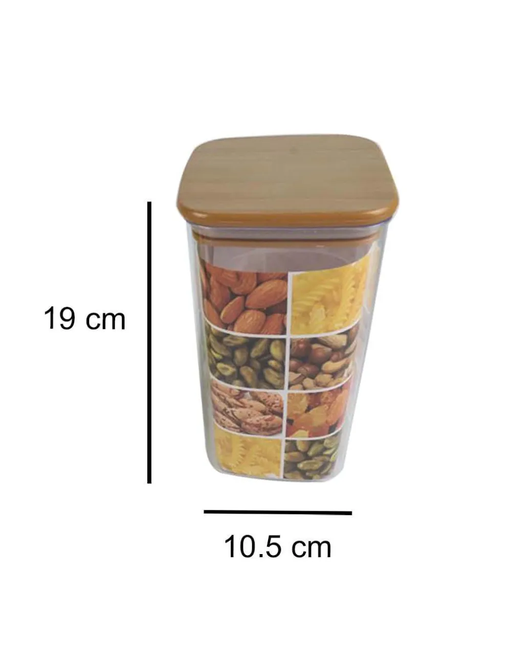 Sealed Container, Brown, Plastic Lid, 1.3 Litre