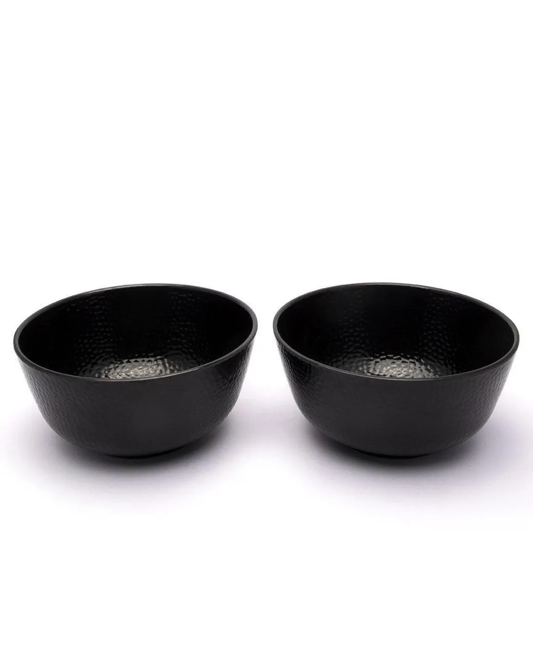 Serving Bowls, Mixing Bowl, Black, Hammered, Melamine, Set of 2