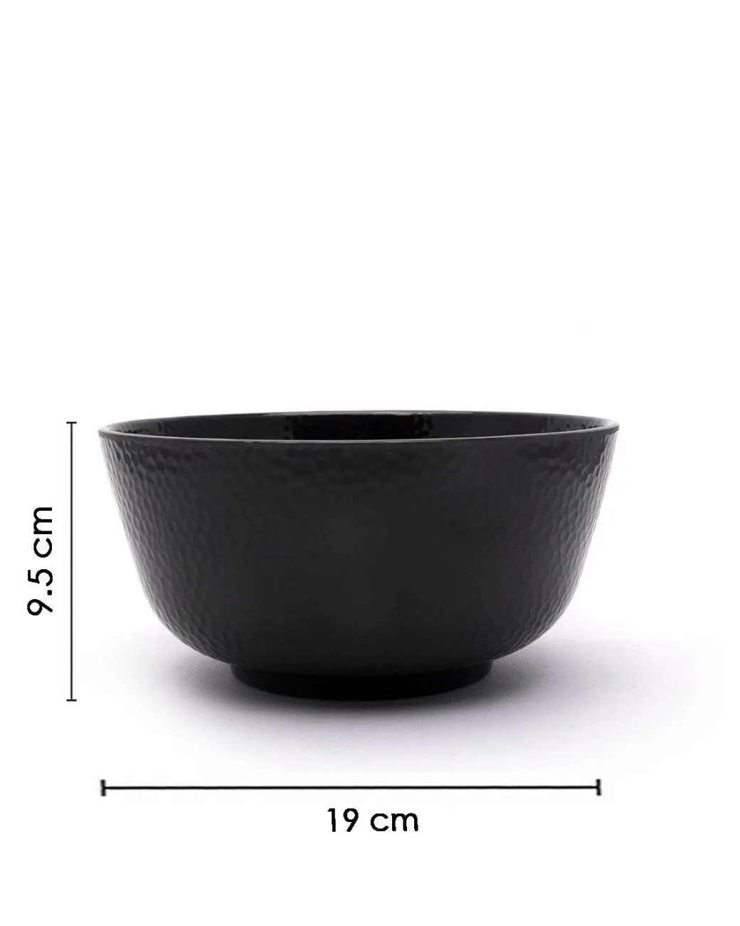 Serving Bowls, Mixing Bowl, Black, Hammered, Melamine, Set of 2