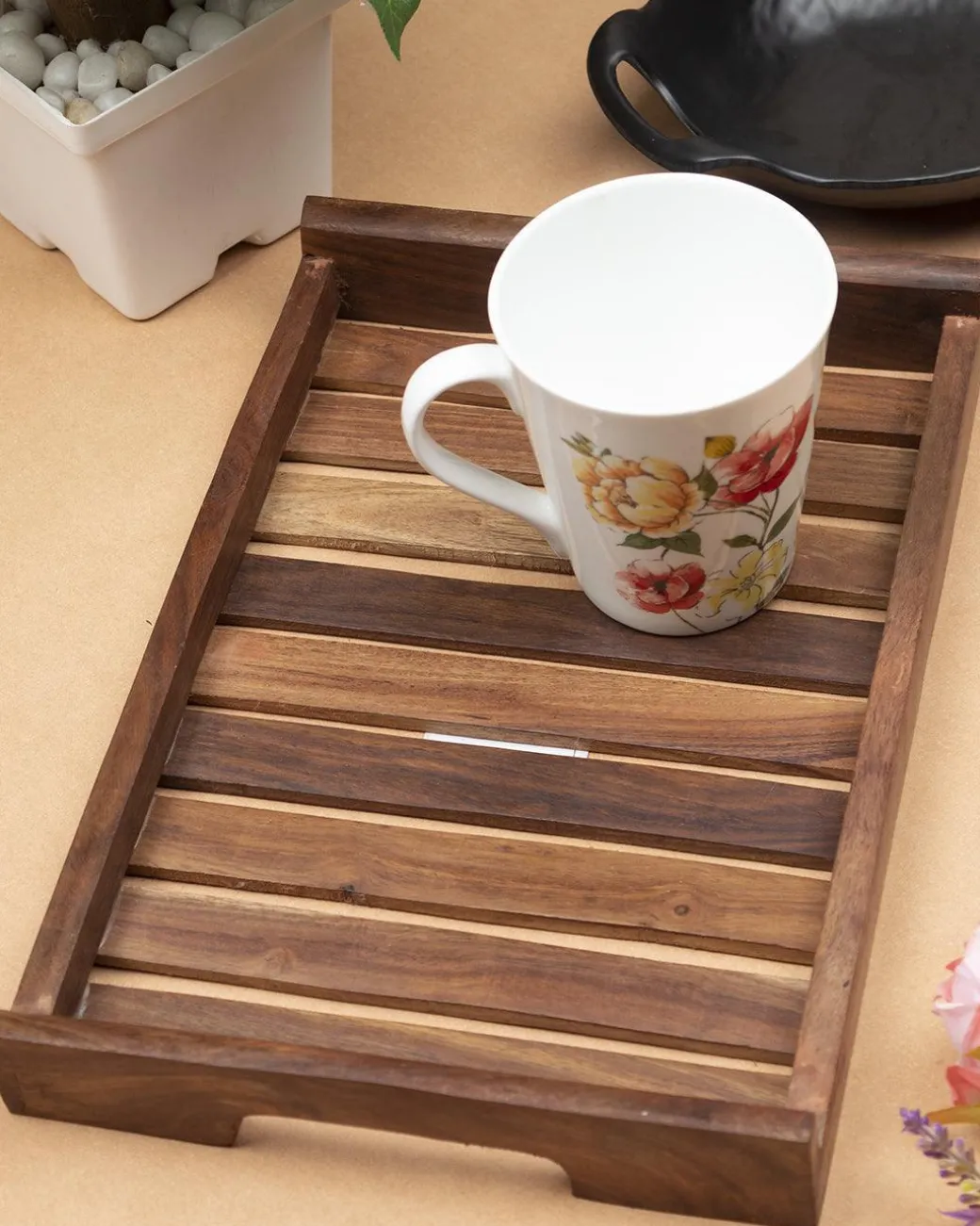 Sheesham Wood Handcrafted Medium Serving Trays