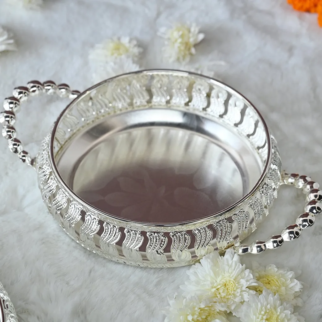 Silver Decorative Basket