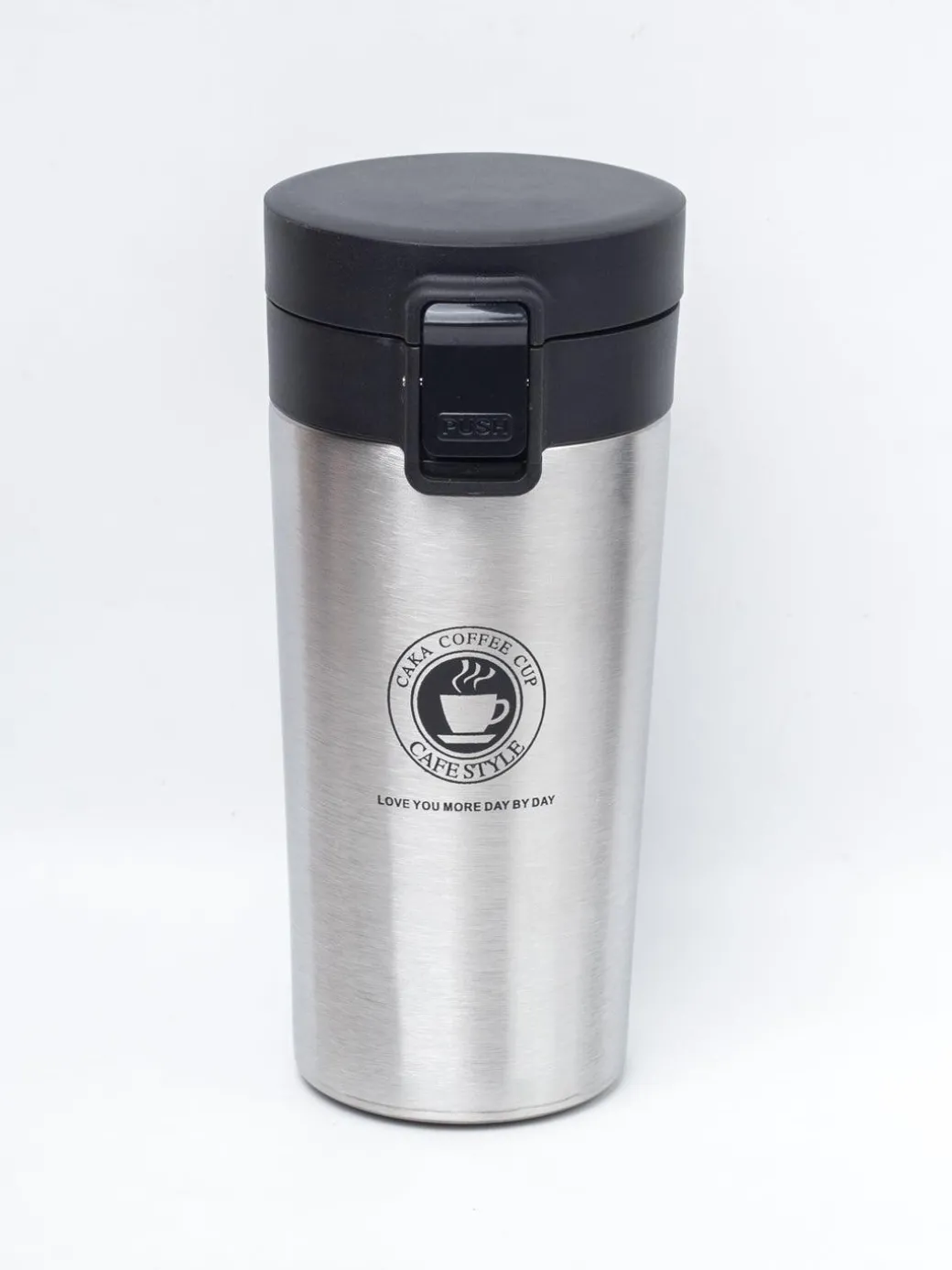 Silver Travel Mug With Lid - 350mL