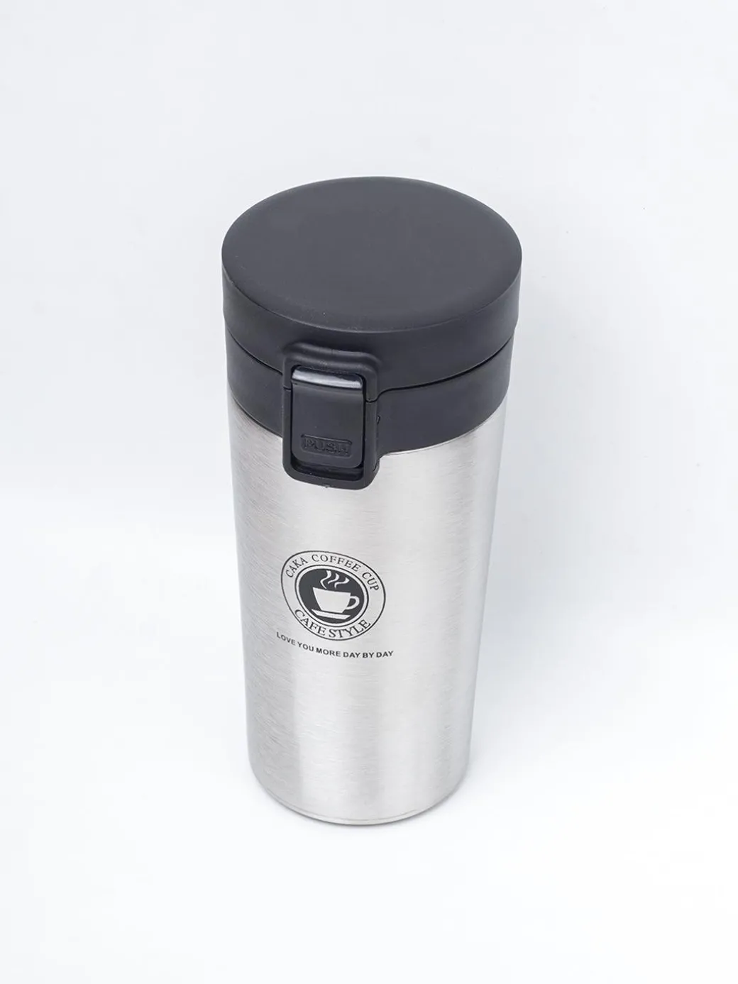 Silver Travel Mug With Lid - 350mL