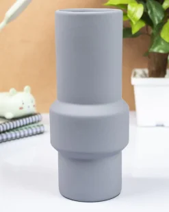 Solid Vase, Grey, Ceramic