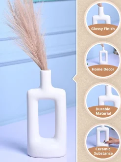 Sophisticated White Ceramic Vase