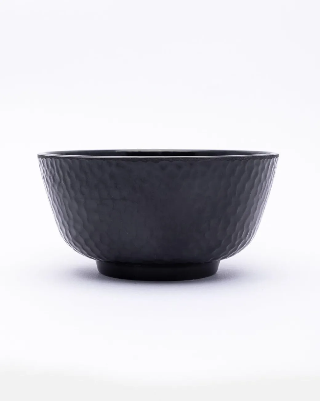 Soup Bowl, Hammered, Melamine, Black, Set of 6