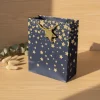Starry Gift Bag, Medium, Navy Blue, Paper, Set of 3