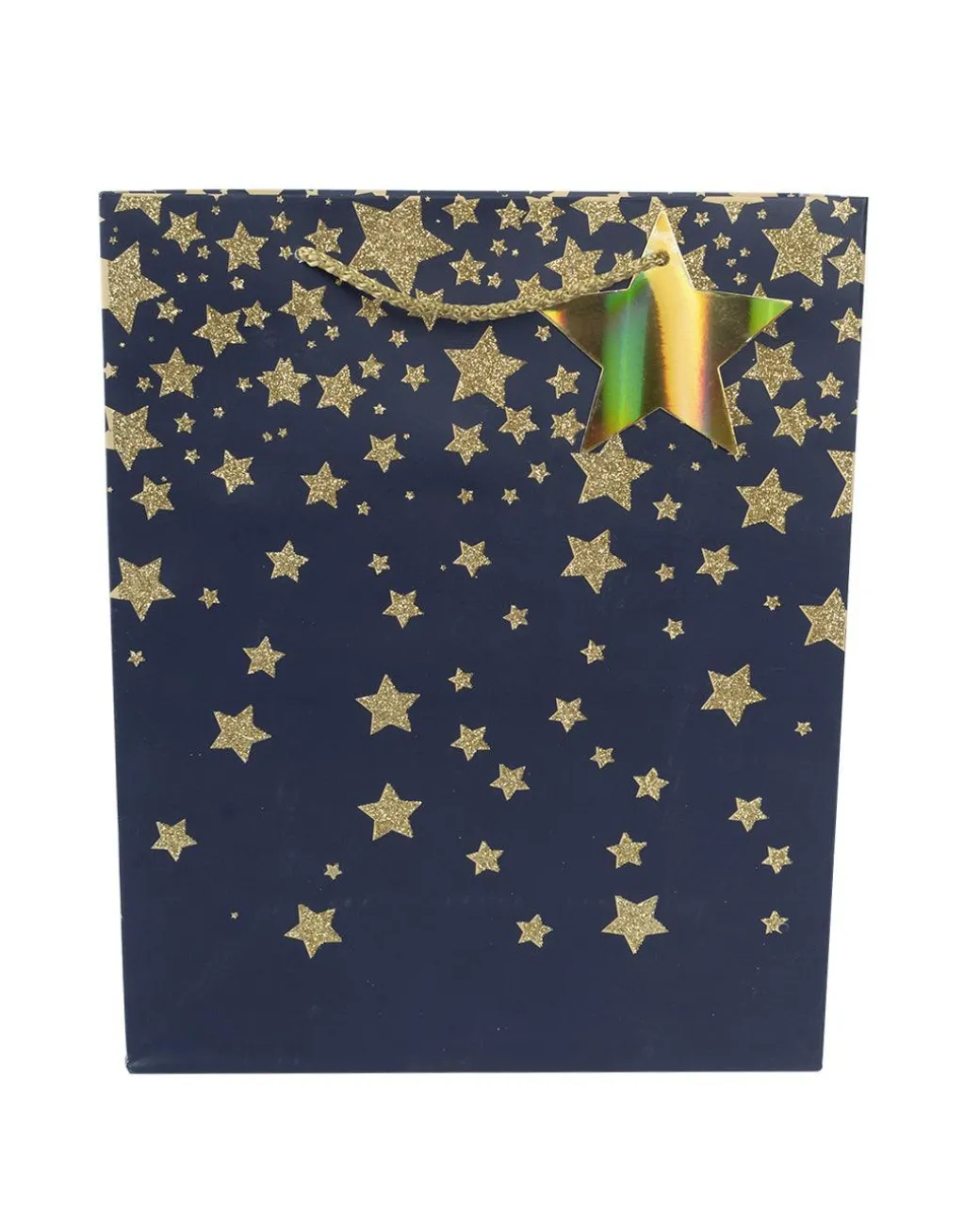 Starry Gift Bag, Medium, Navy Blue, Paper, Set of 3