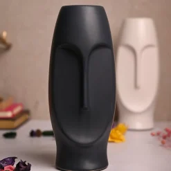 Stylish Black Face Shape Vase