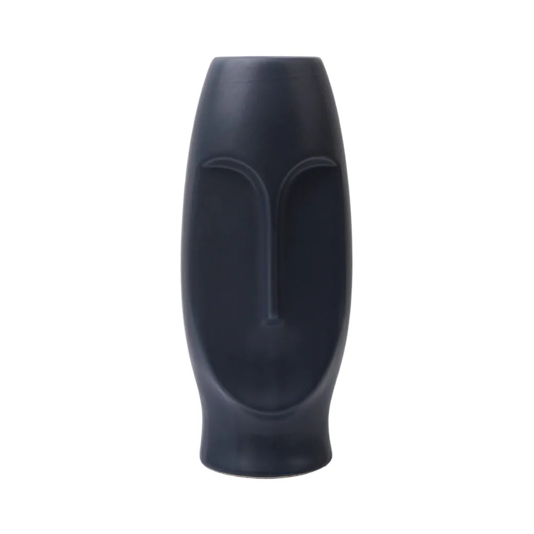 Stylish Black Face Shape Vase