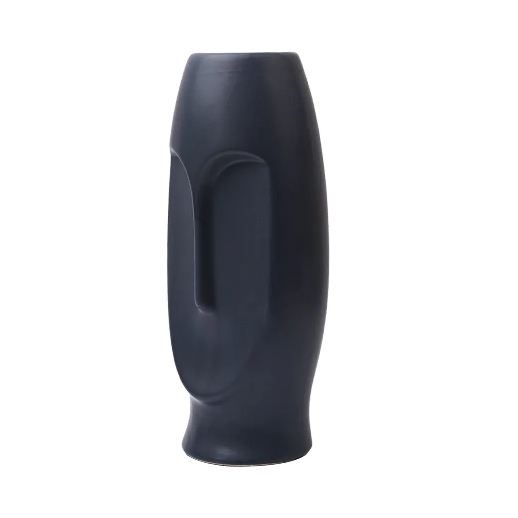 Stylish Black Face Shape Vase
