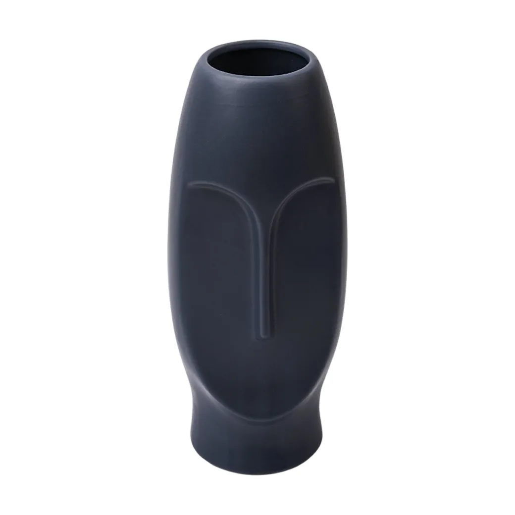 Stylish Black Face Shape Vase