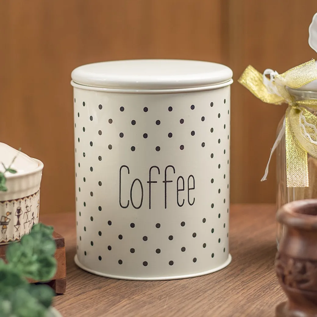 Stylish Ivory Coffee Jar