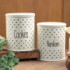 Stylish Ivory Cookie & Namkeen Jar (Each 1400 Ml)