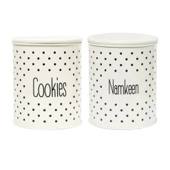 Stylish Ivory Cookie & Namkeen Jar (Each 1400 Ml)