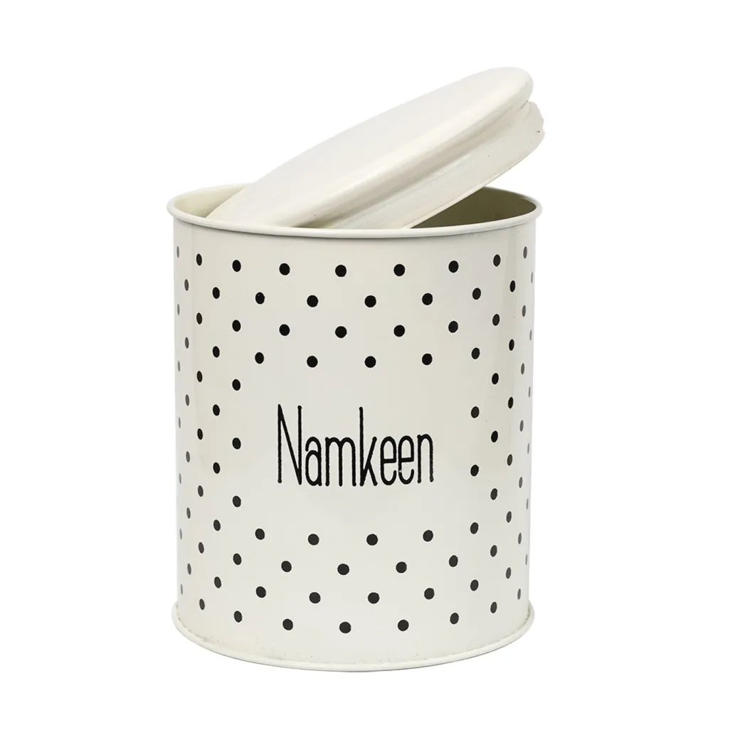 Stylish Ivory Cookie & Namkeen Jar (Each 1400 Ml)