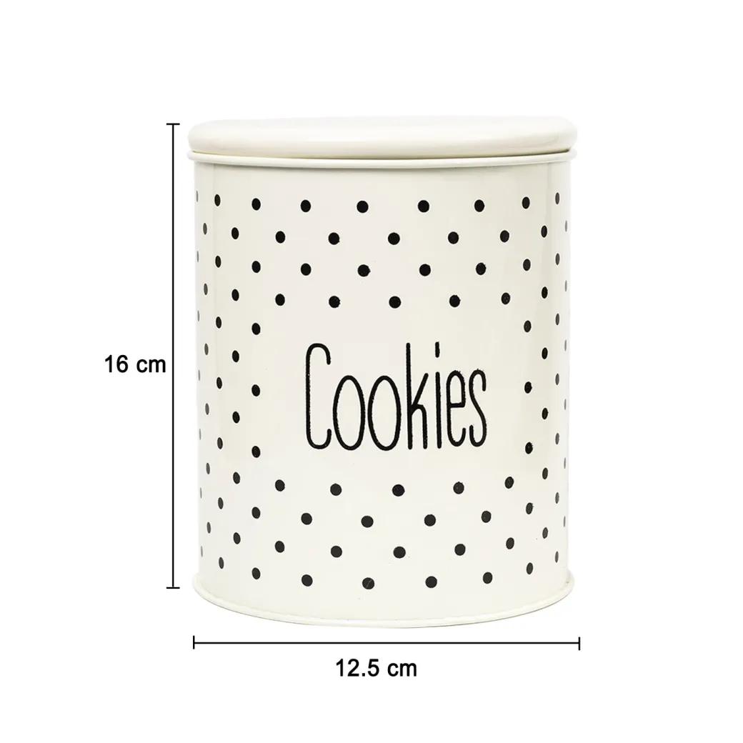 Stylish Ivory Cookie & Namkeen Jar (Each 1400 Ml)